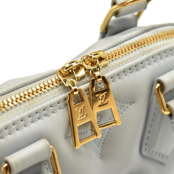 LOUIS VUITTON Calfskin Bubblegram Alma BB Ice Blue - Picture 9 of 16